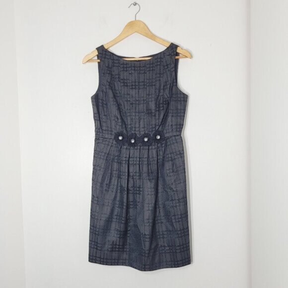 Max Cleo Women's Black Sleeveless Pleated Knee-Length Fit Flare Dress Size 8 - Picture 1 of 11